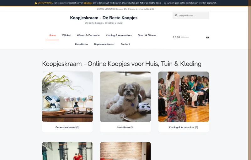 Voorbeeld van Koopjeskraam